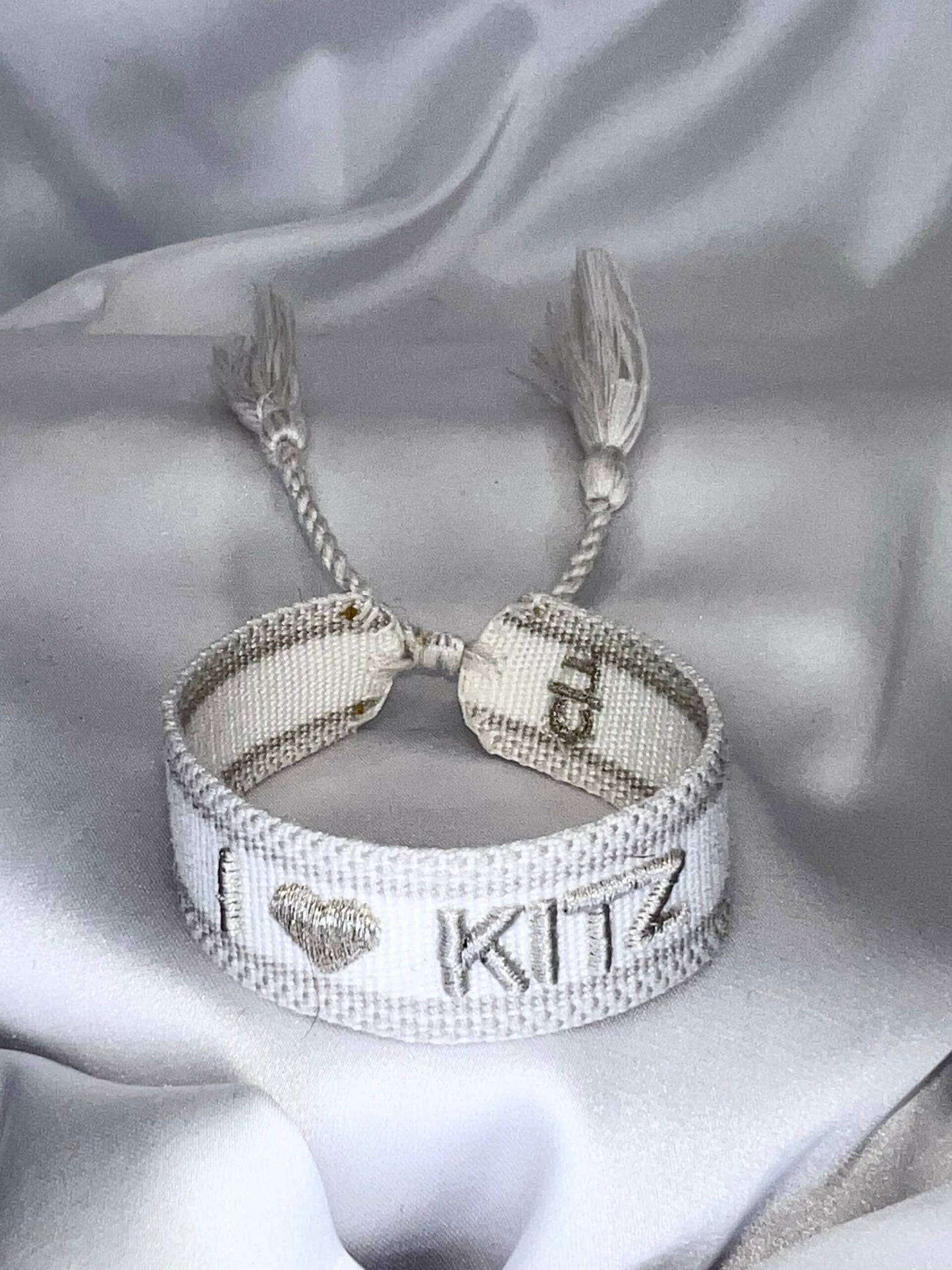 Armband Stoff I love Kitz