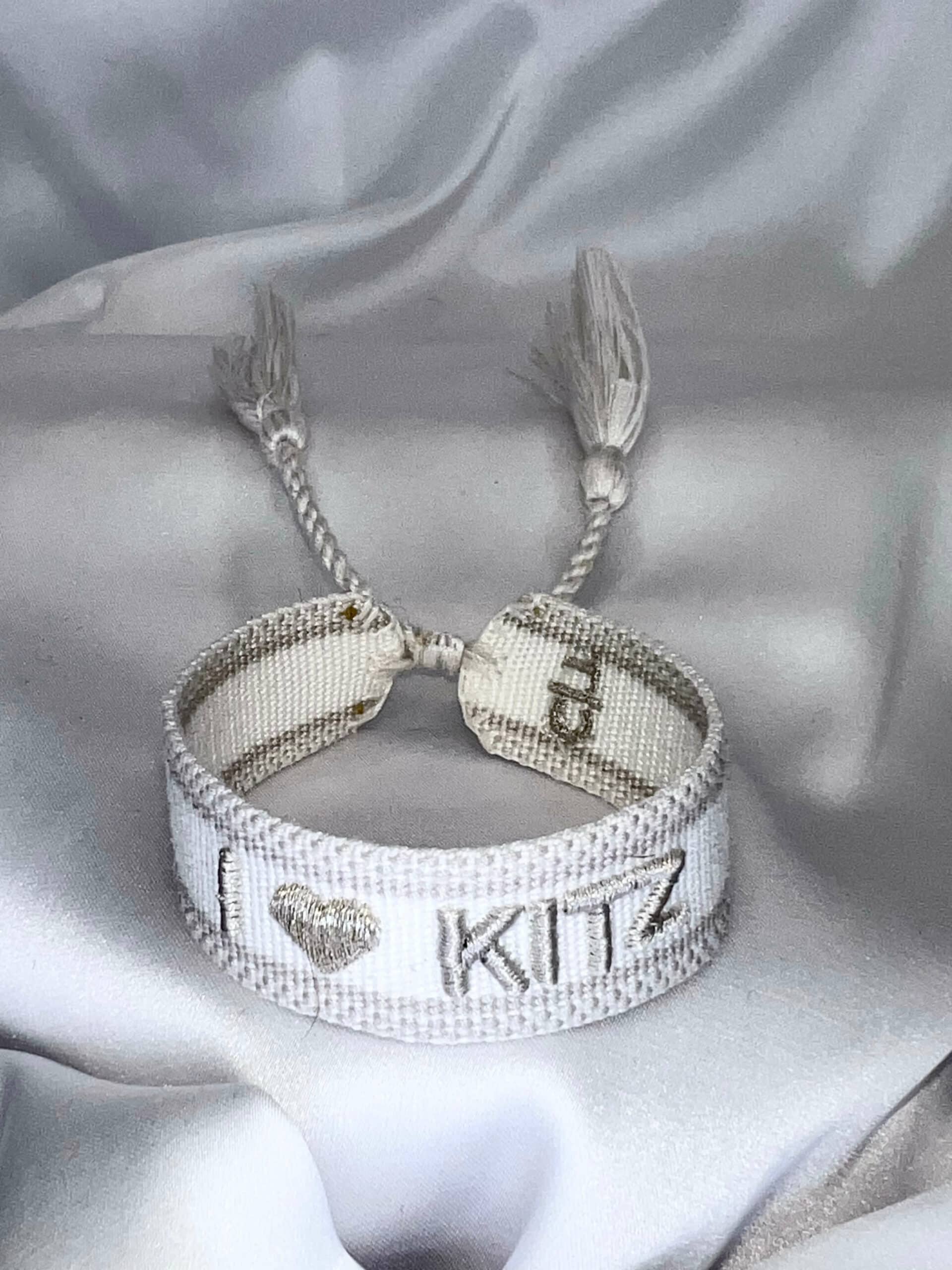 Armband Stoff I love Kitz