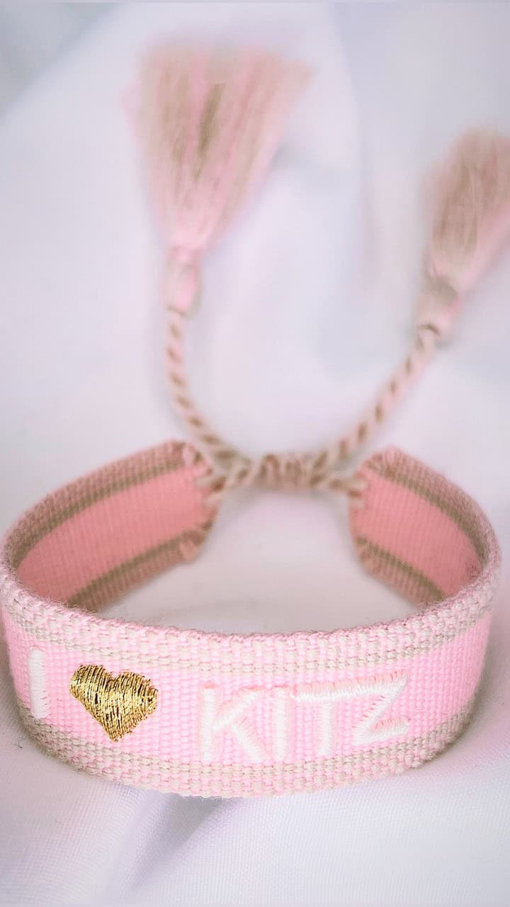 Armband Stoff Kitz rosa